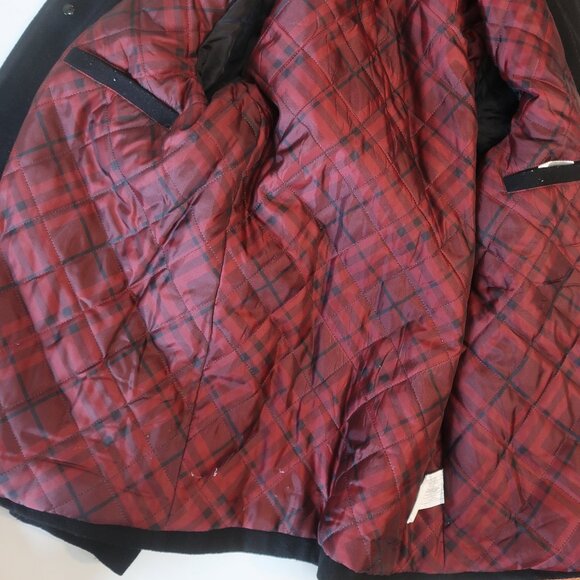 Mens Soul of London Black Wool Blend Jacket Pea Coat M - Picture 12 of 16